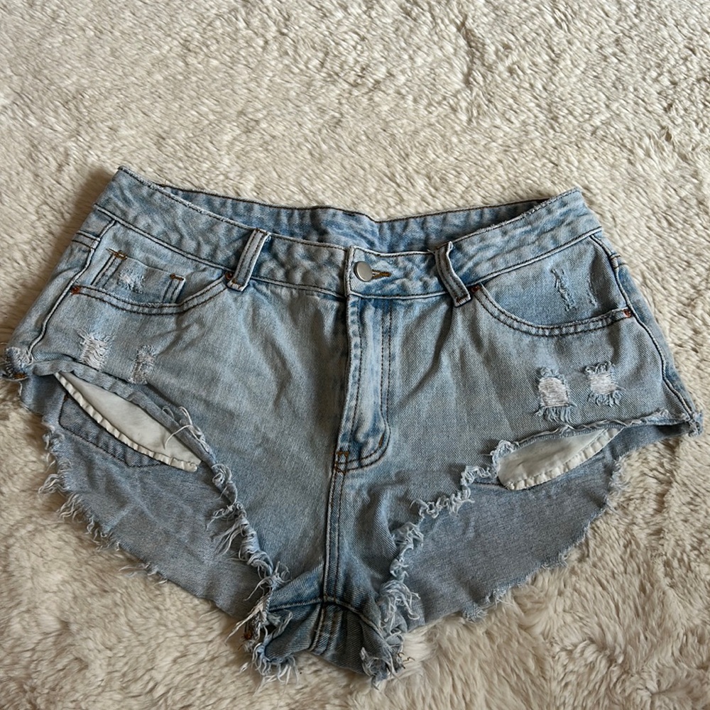Blue jean shorts!